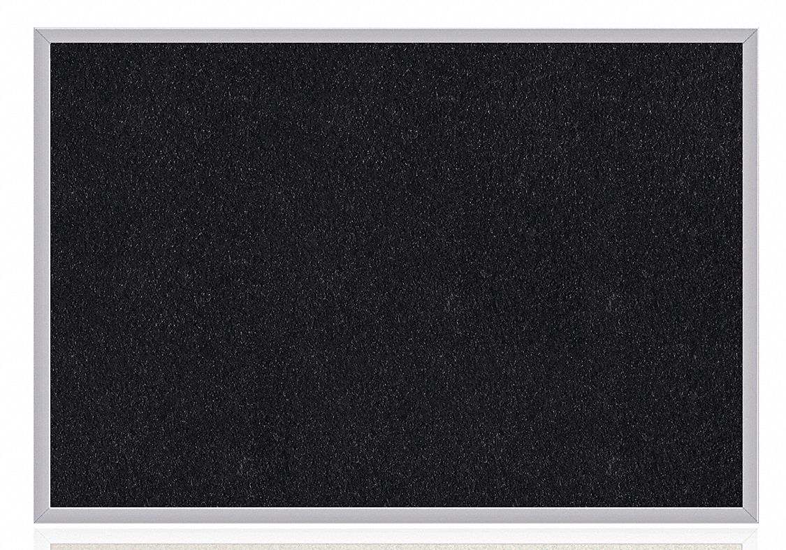 Bulletin Board: Recycled Rubber, Wall Mounted, 36 1/2 in Overall Ht, 60 1/2 in Overall Wd