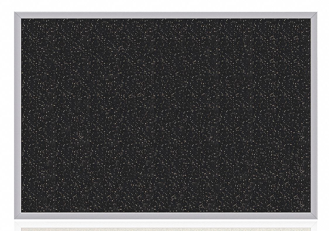 Bulletin Board: Recycled Rubber, Wall Mounted, 48 1/2 in Overall Ht, 72 1/2 in Overall Wd