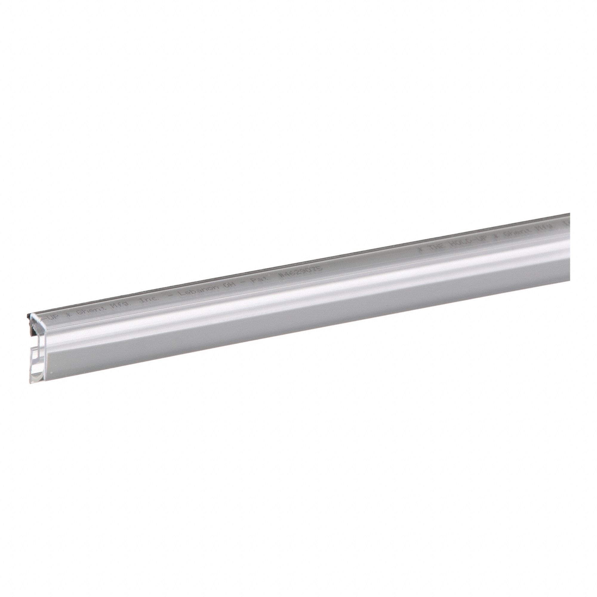Display Rail: PVC Board, 1 1/2 in Overall Ht, 24 in Overall Wd, Clear, Vinyl Frame, 6 PK