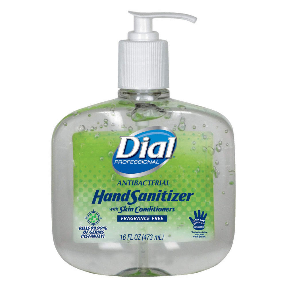 DIAL 00213 Hand Sanitizer,Bottle,Gel,PK8