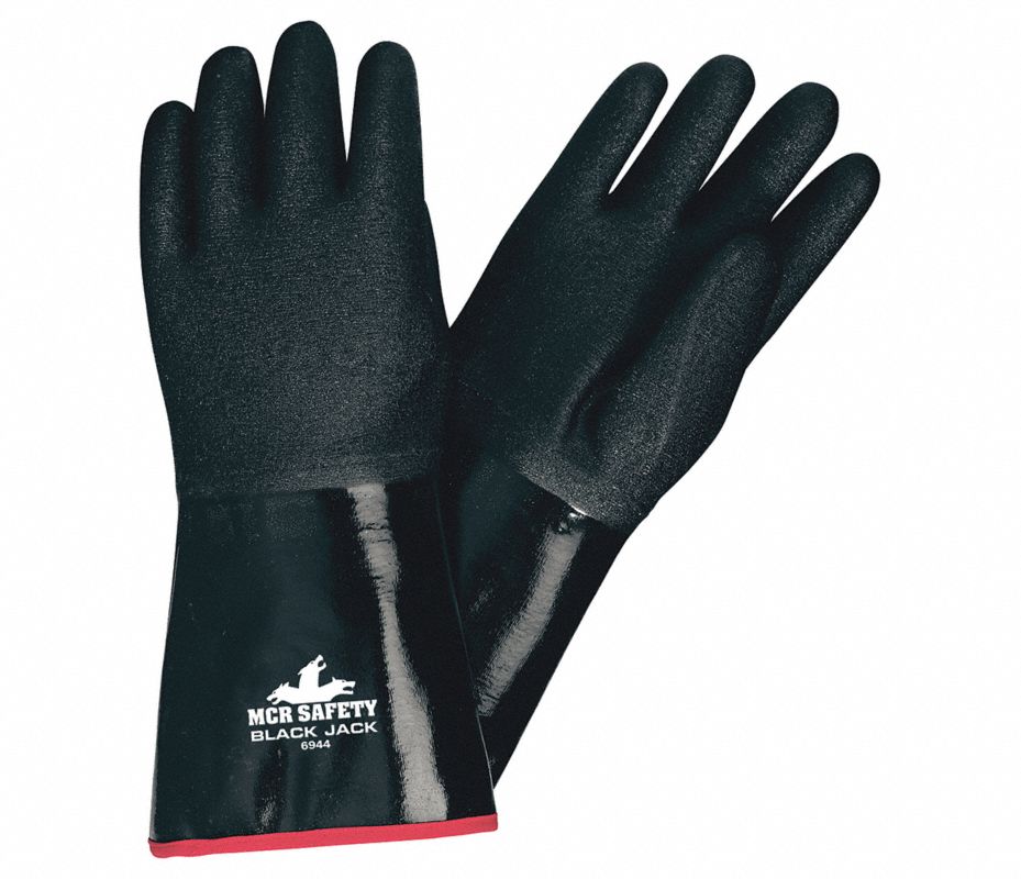 MCR SAFETY Guantes Resistentes a los Químicos Neopreno Negro Talla G