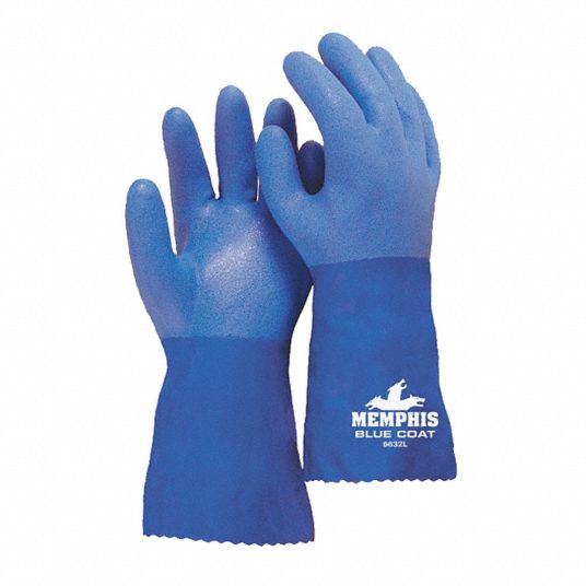 MCR SAFETY Chemical Resistant Gloves, 3XL, Glove Materials PVC, 1 PR