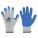 COATED GLOVES, M (8), ROUGH, LATEX, DIPPED PALM, ANSI ABRASION LEVEL 4, GREY