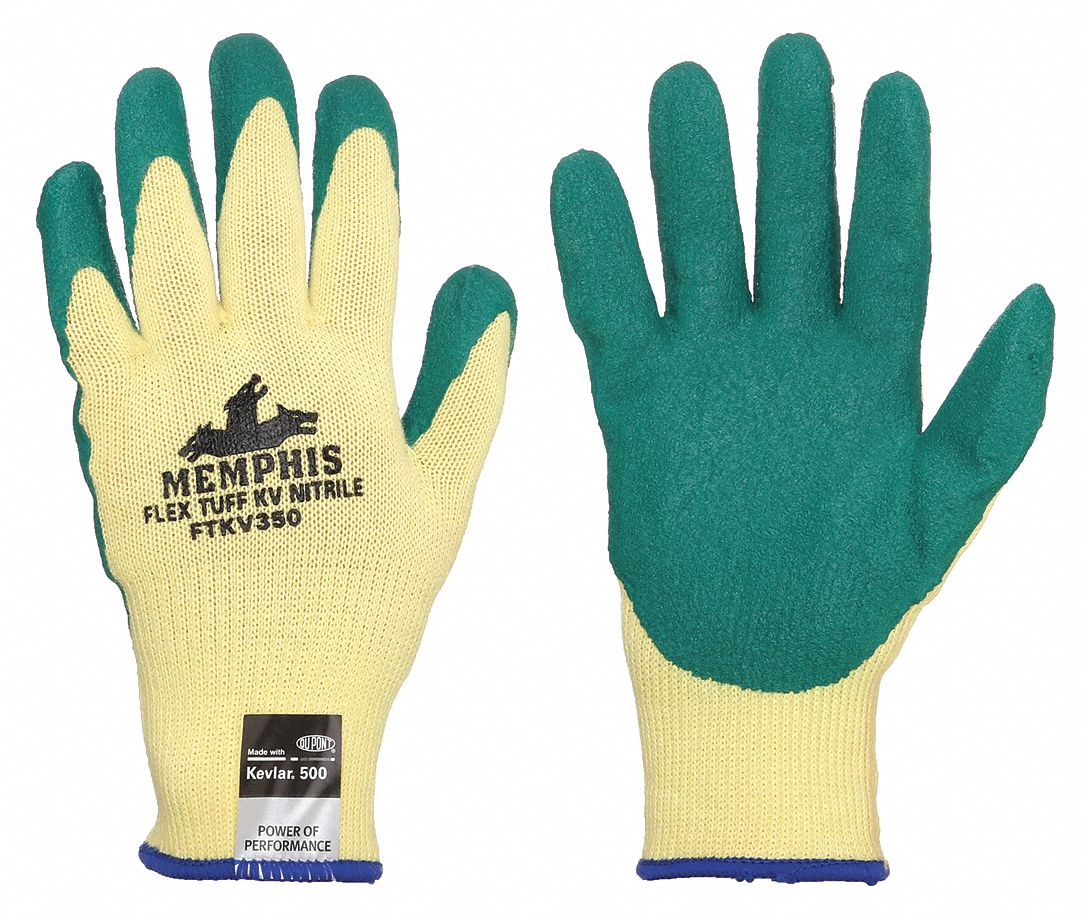 Resistant Gloves, Yellow/Green,