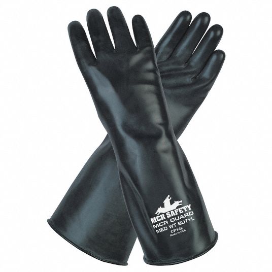 MCR SAFETY Chemical Resistant Gloves, XL, Glove Materials Butyl, 1 PR ...
