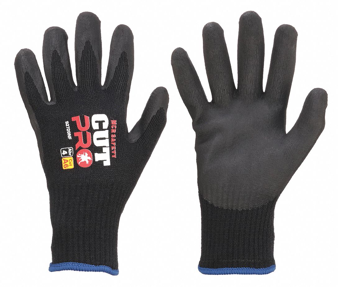 COATED GLOVES, S (7), ANSI CUT LEVEL A6, DIPPED PALM, FOAM NITRILE, SMOOTH, PALM