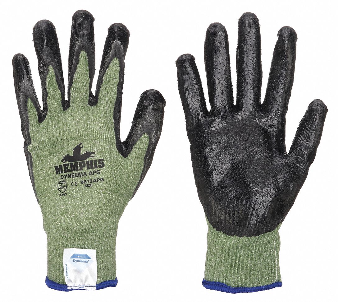 Resistant Gloves, Green/Black,