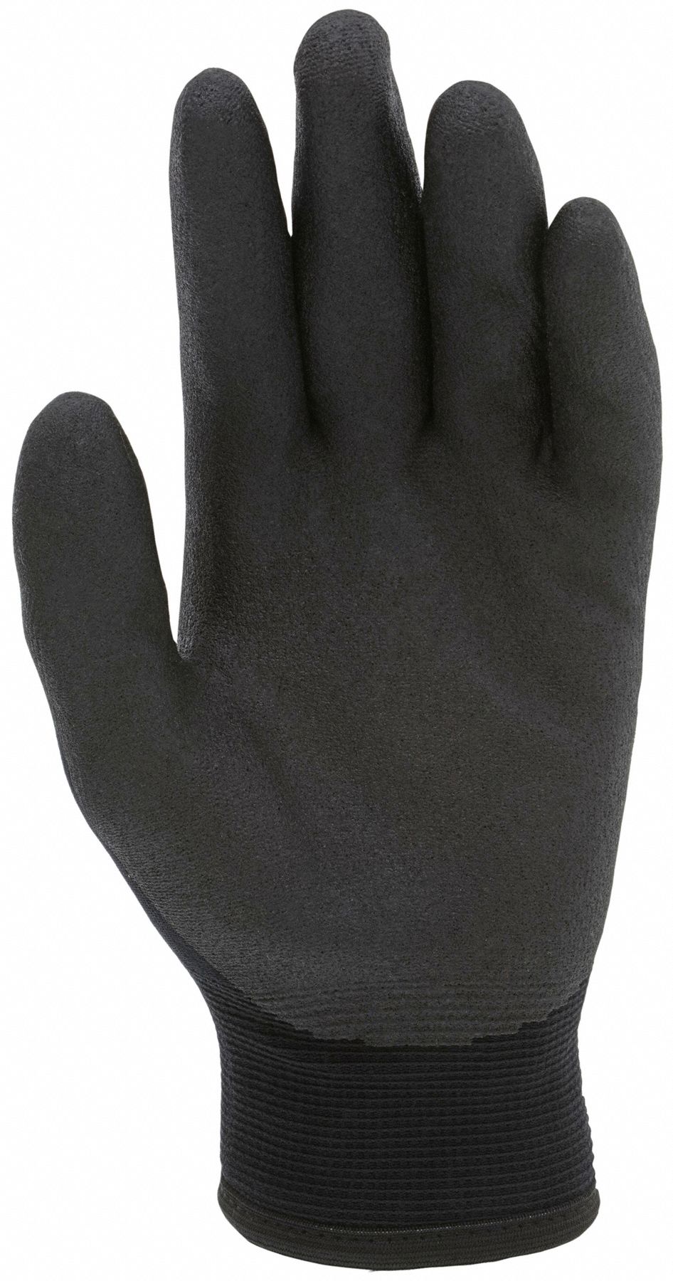 N96790L Gray/Black MCR SAFETY Coated Gloves,Palm and Fingers,L,10",PR 