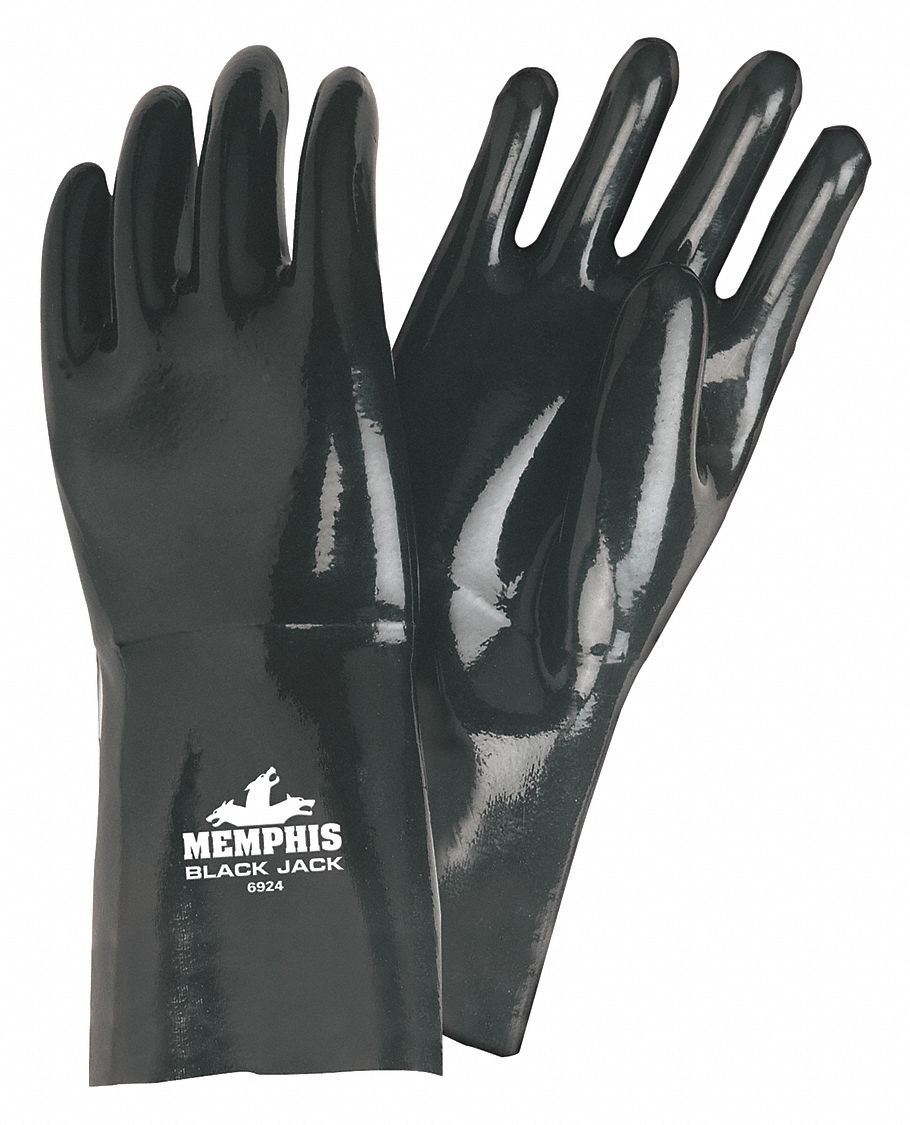 MCR SAFETY Chemical Resistant Gloves: 53 Mil Glove Thick, 14 In Glove ...