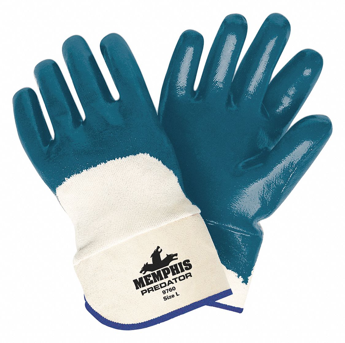 PREDATOR COATED GLOVES, M, NITRILE PALM, COATED CUFF, 12 PK