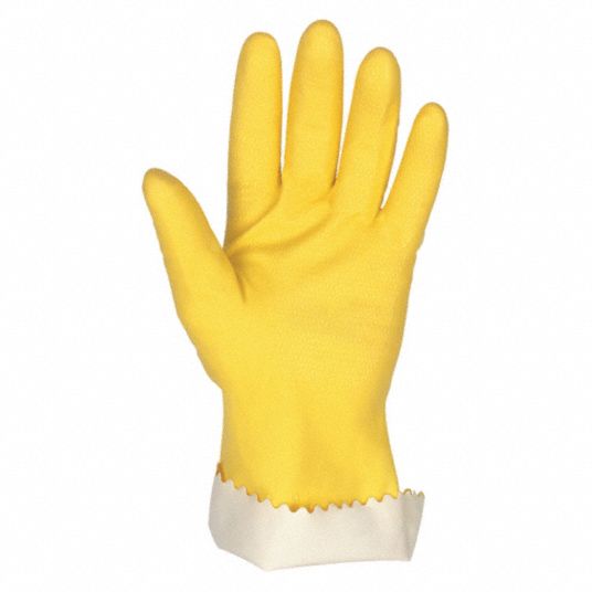 MCR SAFETY Chemical Resistant Gloves, L, Glove Materials Natural Rubber