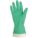 CHEMICAL-RESISTANT GLOVES, 15 MIL THICK, 13 IN, M, GREEN, NITRILE