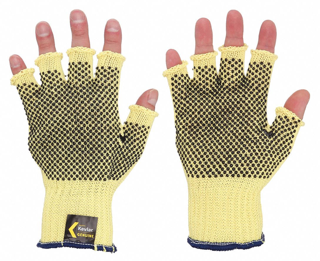 Cut Resistant Gloves, A3, L, Yellow/Blk, PR