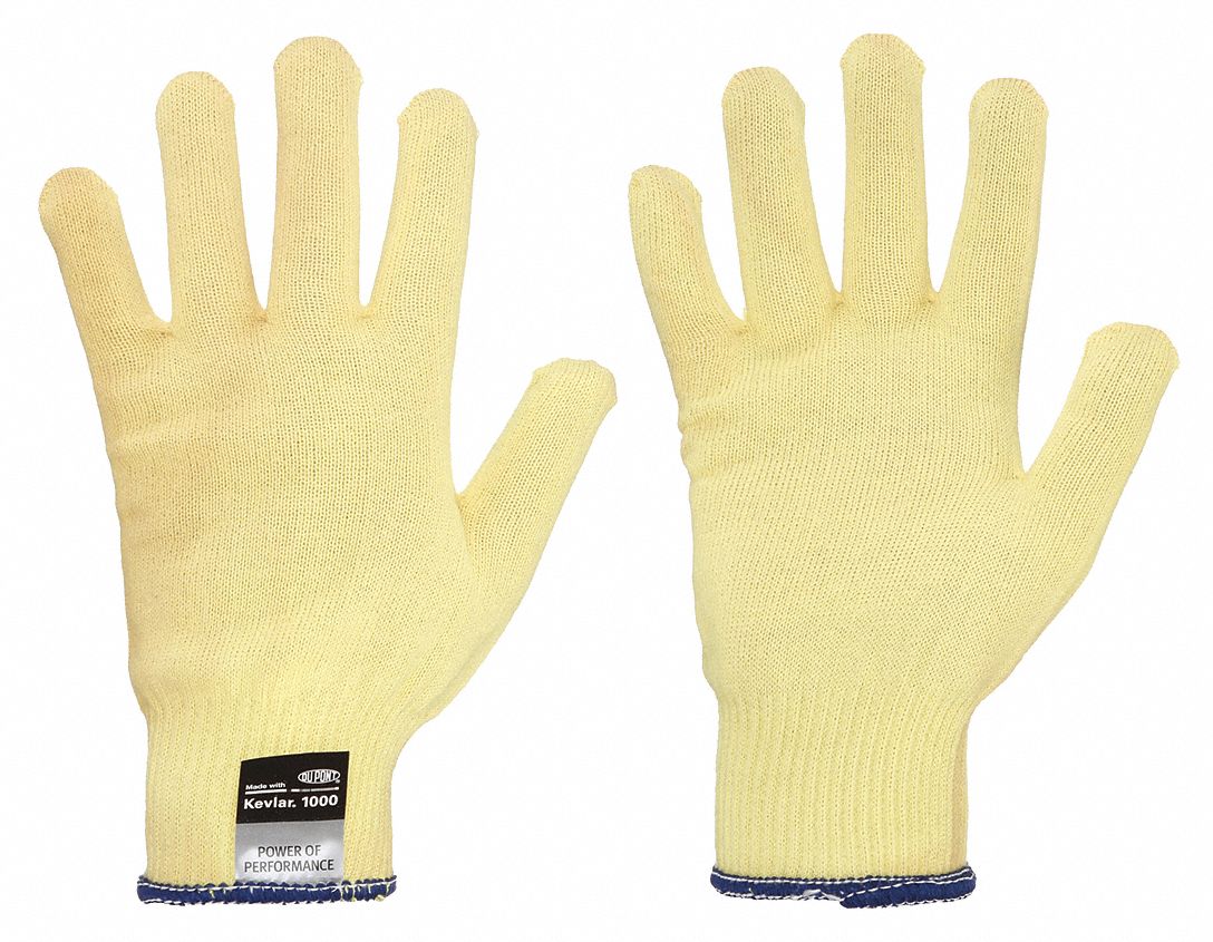 COATED GLOVES,UNCOATED,L,YELLOW,PR