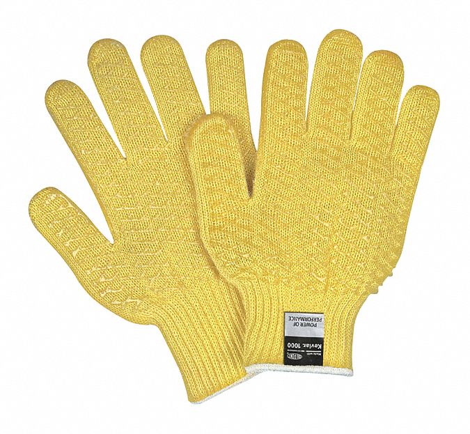 MCR SAFETY Cut Resistant Gloves, A2, L, Yellow, PK12 48GL229370HL