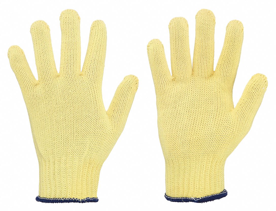 COATED GLOVES, M (8), ANSI CUT LEVEL A3, UNCOATED, KEVLAR, 7 GA,
