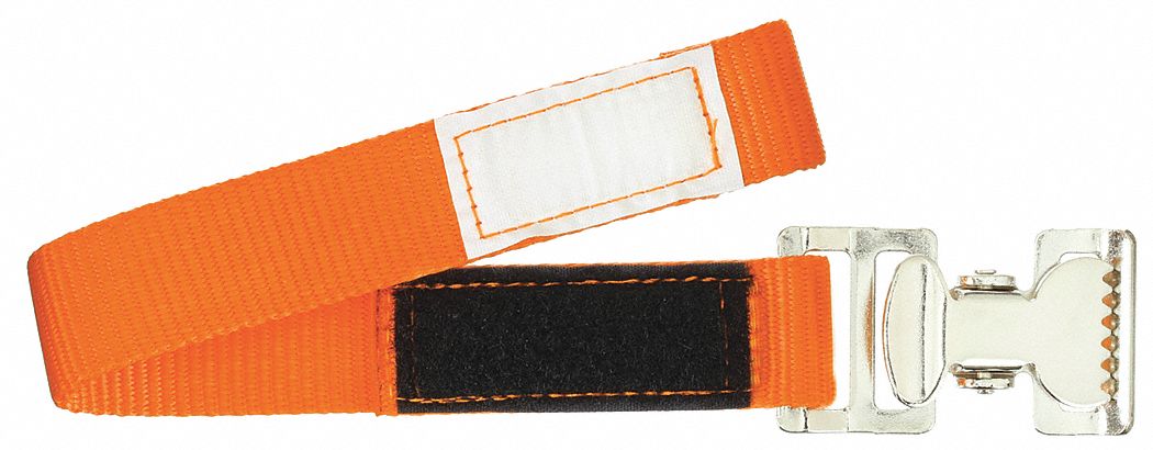 Glove Holder Clips: Plastic, Metal, 12 in Lg, 3/4 in Max Clip Opening, Orange