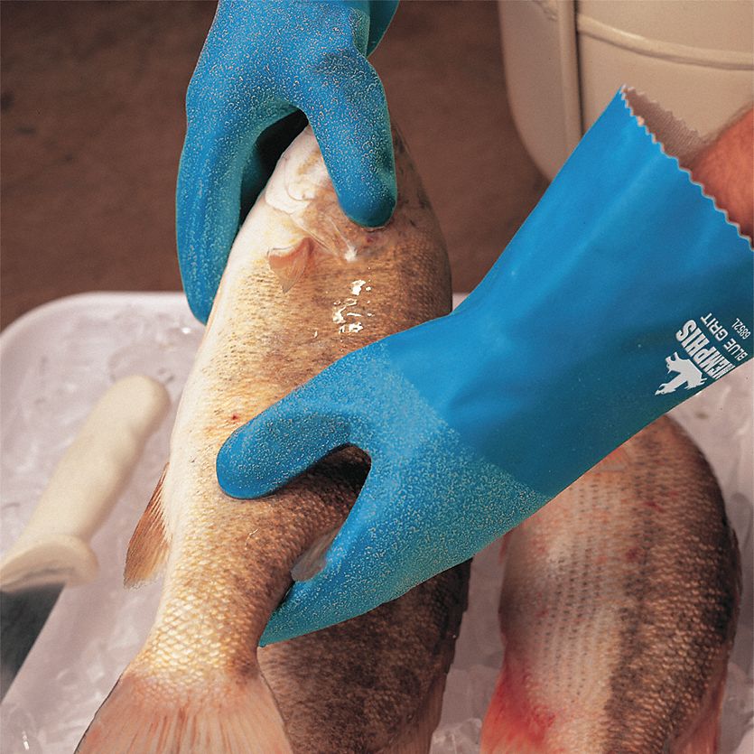 J4439 ChemResistantGloves Blu Straight S PR