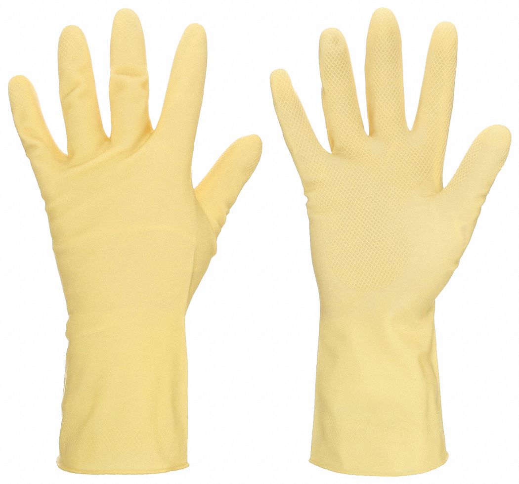 CHEMICAL RESISTANT GLOVES, 18 MIL, 12 IN LENGTH, DIAMOND, XL, AMBER