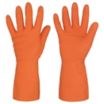 Neoprene/Natural-Rubber Latex Chemical-Resistant Gloves with Flocked Cotton Liner, Unsupported
