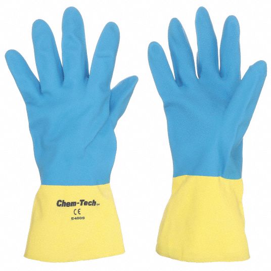 YELLOW LATEX DISH GLOVES X-LARGE 12/PK