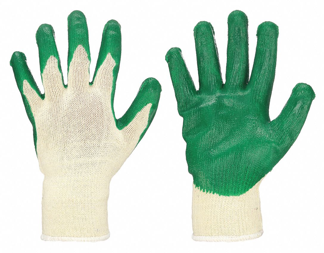 Coated Gloves, 3/4 Dip, L, 10", PK12