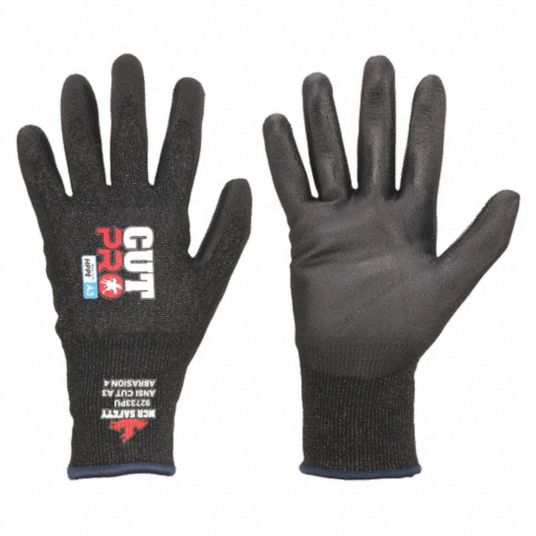 MCR Safety Cut Resistant Gloves,3,XL,Black,PR 92733PUXL