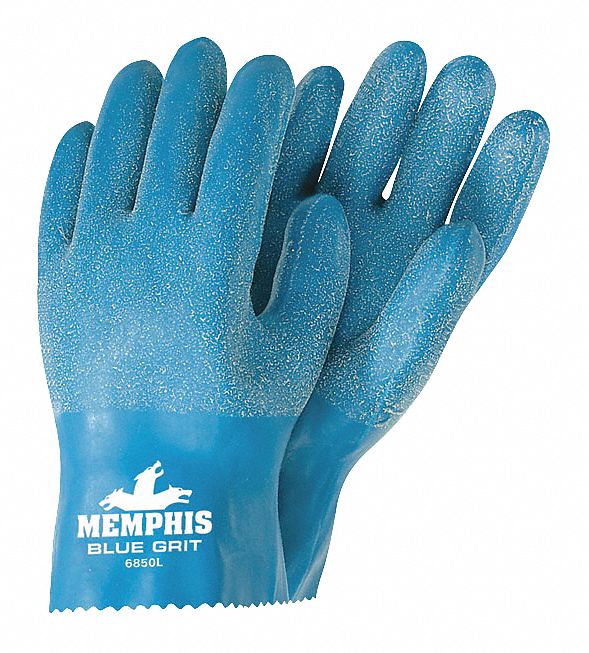 Chemical Gloves, Aqua/Blue,