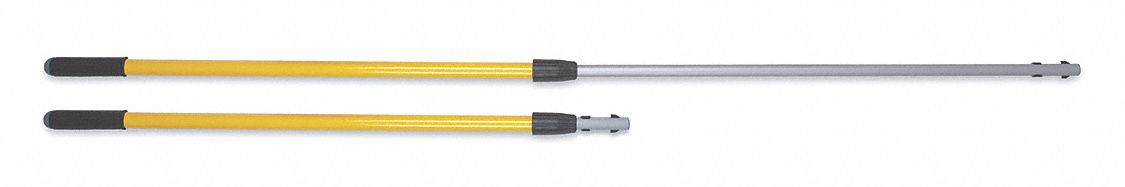 TELESCOPIC HANDLE,72 IN L,YELLOW