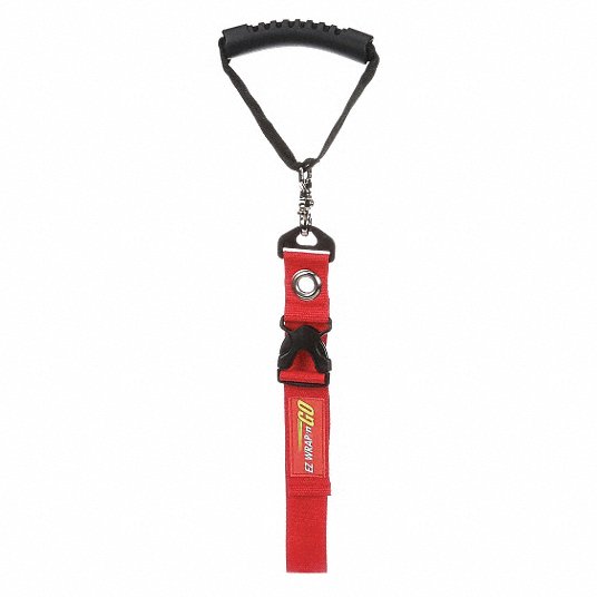 Hook-and-Loop Cinch Strap: 16 in Lg, 12.00 in, 1.5 in Wd, Red, Reusable Wire Ties