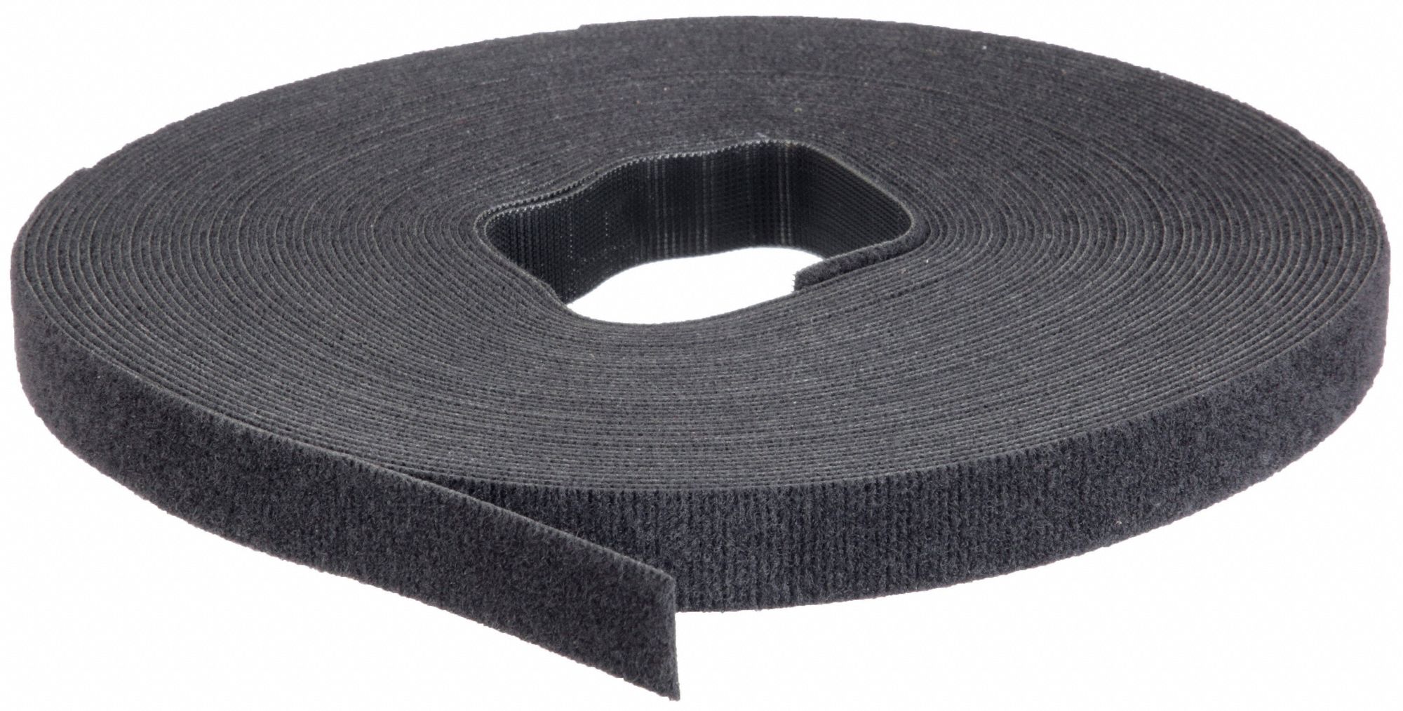 Perforated Back to Back Strap: 75 ft Lg, 0.75 in Wd, 50 lb Tensile Strength, Black