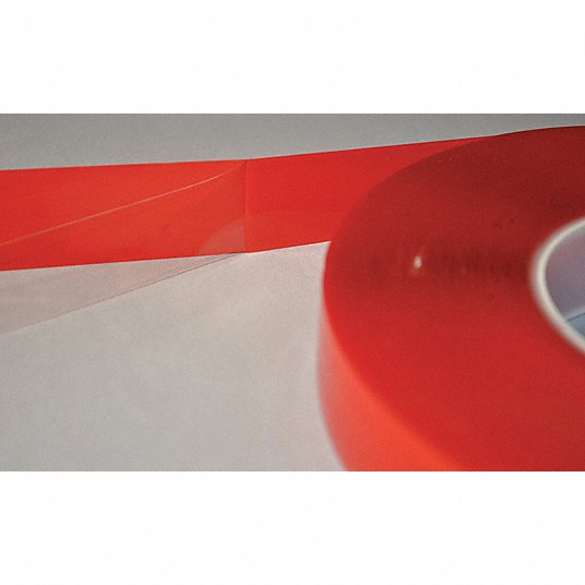 Double-Sided Foam Tape: Transparent, 1 in x 5 1/2 yd, 1/32 in Tape Thick, Acrylic, 40° to 212°F