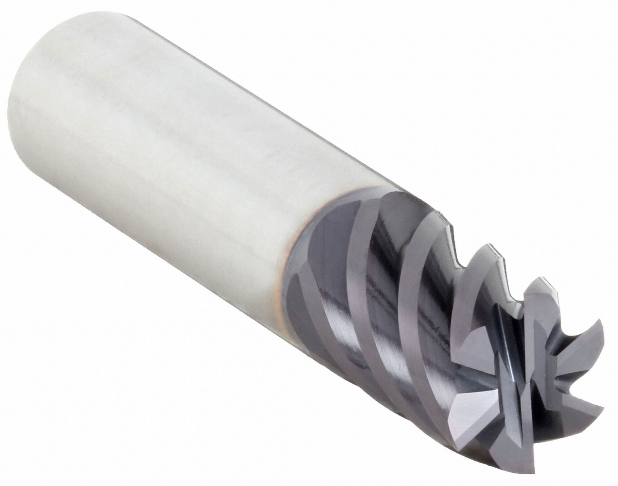 Square End Mill: Carbide, TiAlN Coated, 6 Flute, 1/2" Mill Dia, 2" LOC, 4-1/2" OAL