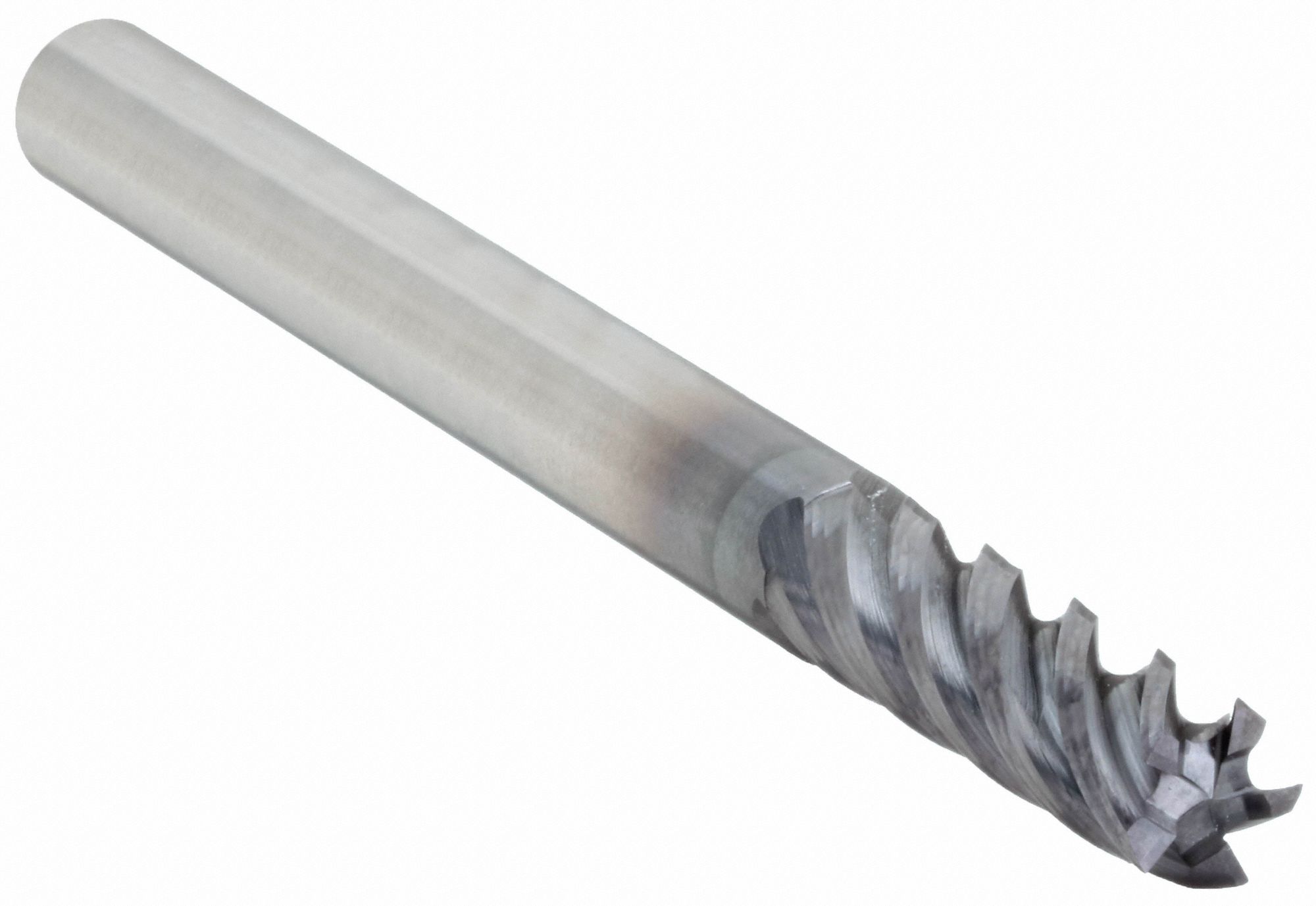 Square End Mill: Carbide, AlTiN Coated, 5 Flute, 3/16" Mill Dia, 5/8" LOC, 2-1/4" OAL