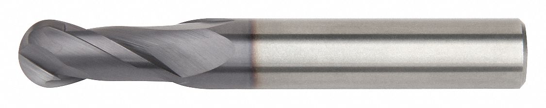 Ball End Mill, Single End, 1.00mm, Carbide
