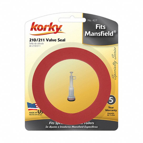 KORKY Flush Valve Seal Fits Mansfield Brand, For Mansfield 210 and 211, 2 in Size, Rubber