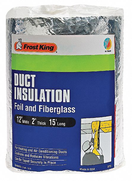 DUCT INSULATION,FIBERGLASS,15 FT. L