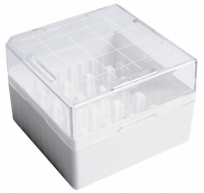 3H White Freezér Storagé Boxés 100-cell, Numeric Grid Inside Box, 48/case