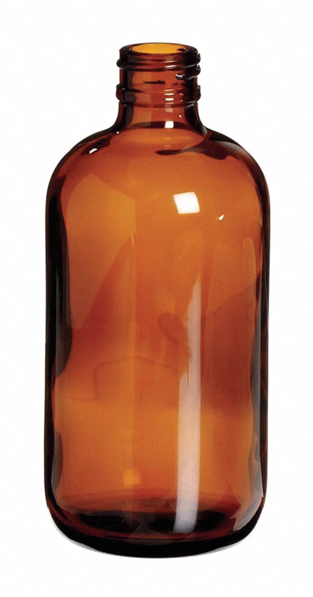 Bottle, 142 mm H, Amber, 64 mm Dia, PK48