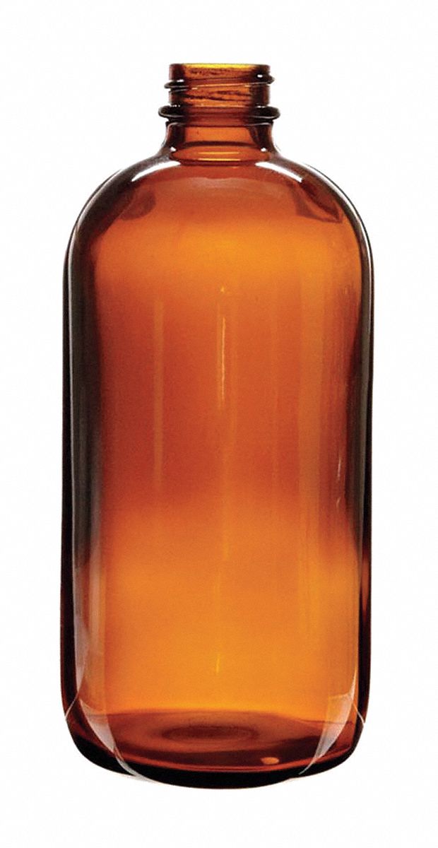Bottle, 174 mm H, Amber, 76 mm Dia, PK24