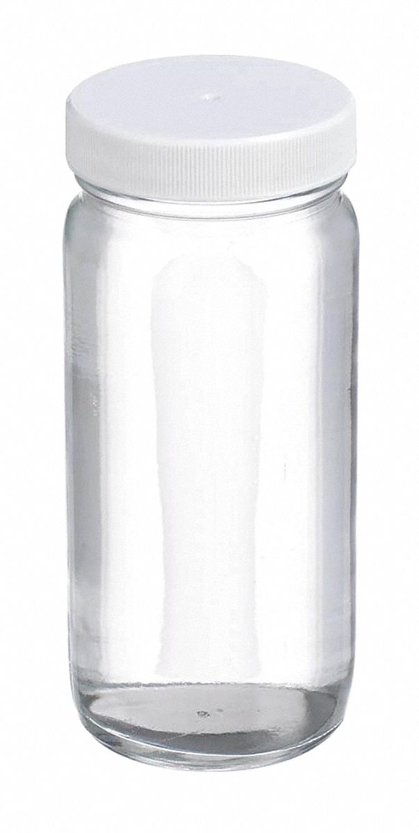 Bottle: Soda Lime Glass, 250 mL Capacity - mL, 8 fl oz Capacity - oz, Clear, Laboratory, Transparent