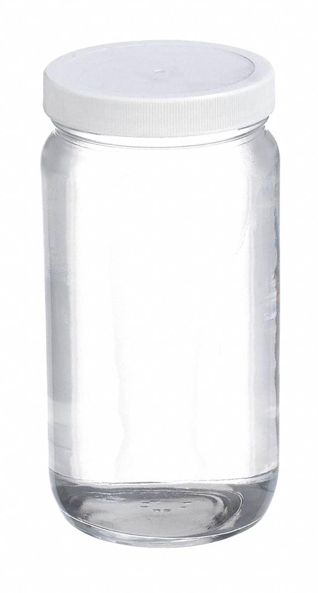 Bottle: Soda Lime Glass, 500 mL Capacity - mL, 16.9 fl oz Capacity - oz, Clear, Laboratory, Round
