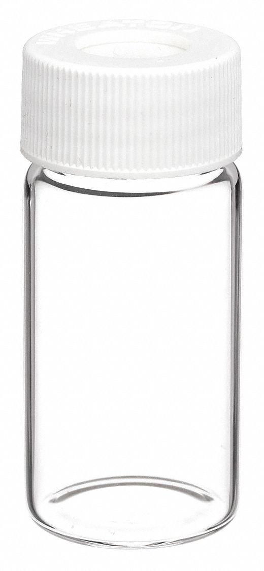 Sample Vial: Borosilicate Glass, 20 mL Capacity - mL, 0.67 fl oz Capacity - oz, 72 Vials Included, A