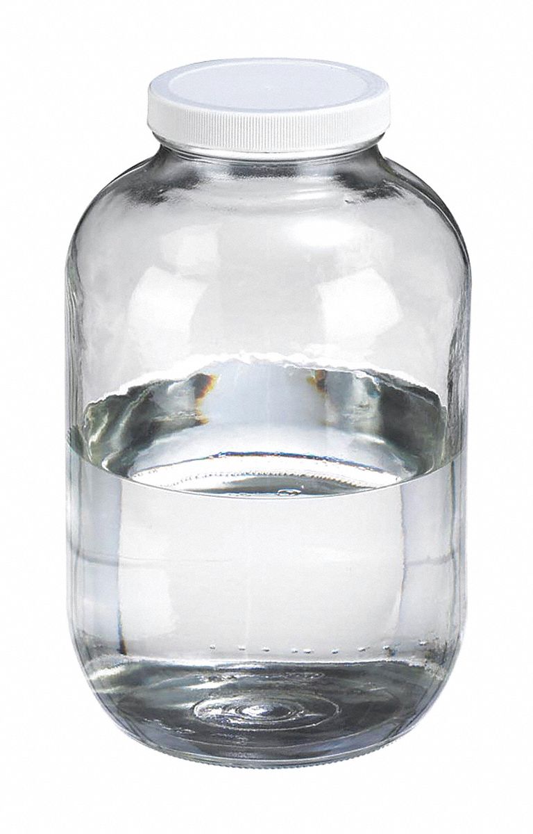 Bottle: Soda Lime Glass, 4 L Capacity - mL, 130 fl oz Capacity - oz, Clear, Sampling, Transparent