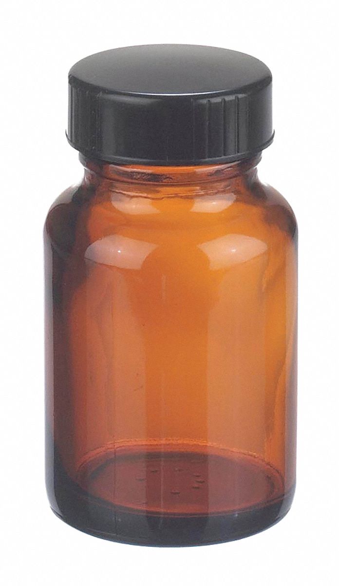 BOTTLE,75 MM H,AMBER,44 MM DIA