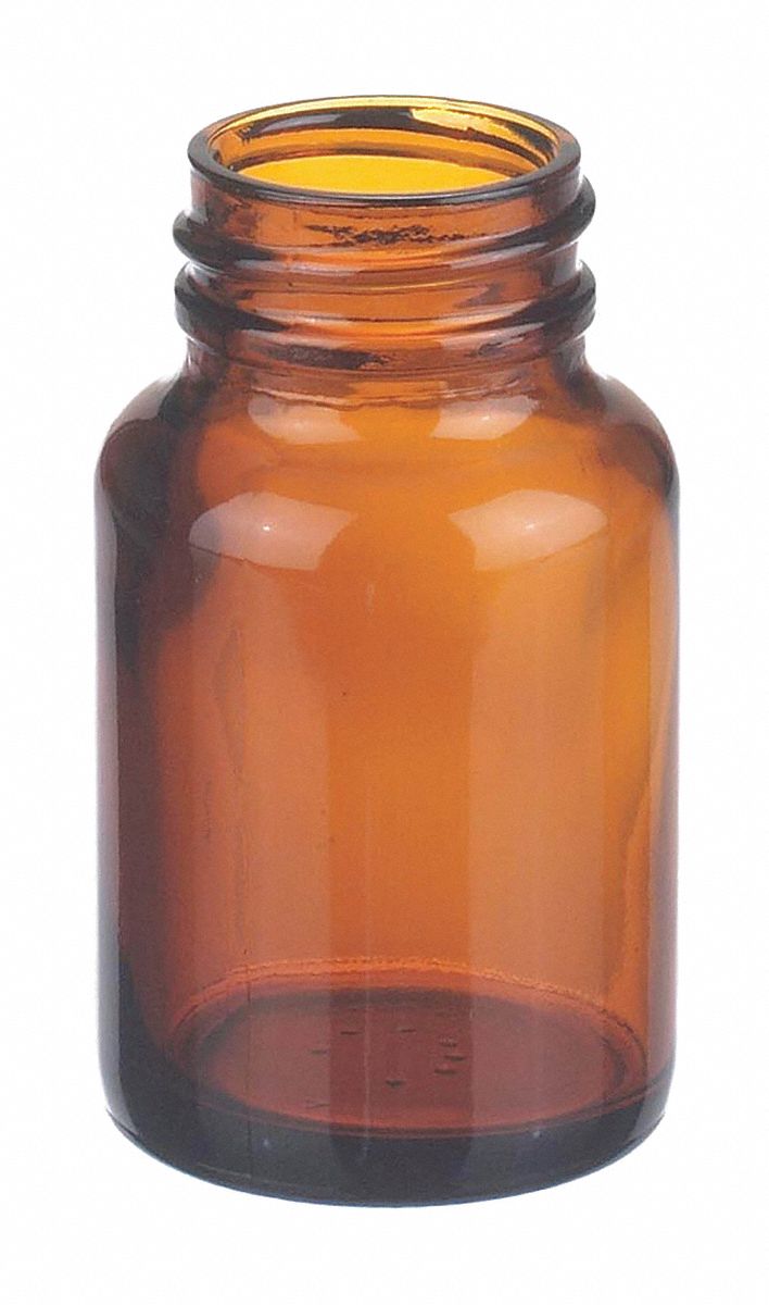 Bottle, 75 mm H, Amber, 44 mm Dia, PK216