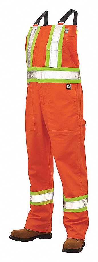 UNLINED SAFETY OVERALL,BLAZE,L