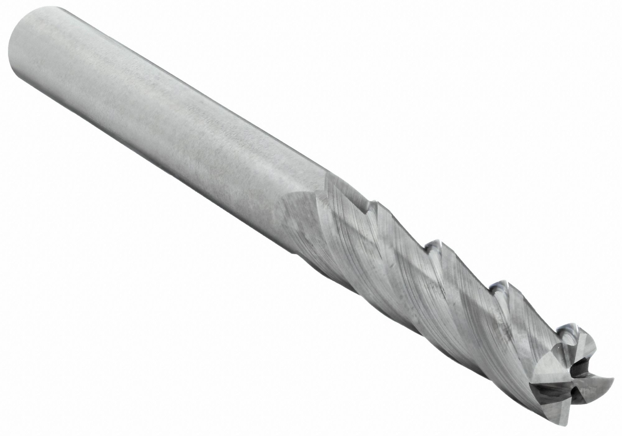 Square End Mill: Carbide, 4 Flute, 7/16" Mill Dia, 2" LOC, 4" OAL