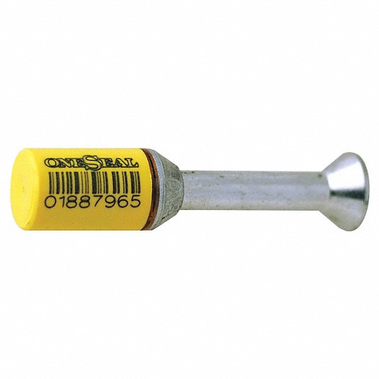 Bolt Seals: 3/16 in Bolt Dia, 3 1/4 in Bolt Clearance, 3 1/4 in Bolt Lg, Yellow, Removal, 200 PK