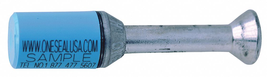 Bolt Seals: 3/16 in Bolt Dia, 3 1/4 in Bolt Clearance, 3 1/4 in Bolt Lg, Blue, Removal, 200 PK
